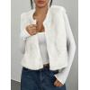 imageBTFBM Faux Fur Vest Women Fall Fashion 2025 Sleeveless Fuzzy Jacket Fluffy Coats Winter Clothing Furry Outerwear VestsWhite