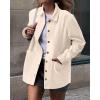imageBTFBM Faux Suede Jacket Women Fall Fashion 2025 Leather Jackets Long Sleeve Button Down Winter Coats Shackets OuterwearBeige