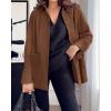 imageBTFBM Faux Suede Jacket Women Fall Fashion 2025 Leather Jackets Long Sleeve Button Down Winter Coats Shackets OuterwearBrown