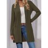 imageBTFBM Long Cardigans for Women Summer Fall Clothes 2025 Lightweight Casual Open Front Shawl Cardigan PocketsArmy Green