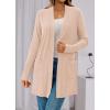 imageBTFBM Long Cardigans for Women Summer Fall Clothes 2025 Lightweight Casual Open Front Shawl Cardigan PocketsBeige