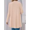 imageBTFBM Long Cardigans for Women Summer Fall Clothes 2025 Lightweight Casual Open Front Shawl Cardigan PocketsBeige