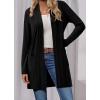 imageBTFBM Long Cardigans for Women Summer Fall Clothes 2025 Lightweight Casual Open Front Shawl Cardigan PocketsBlack