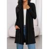 imageBTFBM Long Cardigans for Women Summer Fall Clothes 2025 Lightweight Casual Open Front Shawl Cardigan PocketsBlack