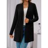 imageBTFBM Long Cardigans for Women Summer Fall Clothes 2025 Lightweight Casual Open Front Shawl Cardigan PocketsBlack