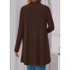 imageBTFBM Long Cardigans for Women Summer Fall Clothes 2025 Lightweight Casual Open Front Shawl Cardigan PocketsBrown