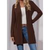 imageBTFBM Long Cardigans for Women Summer Fall Clothes 2025 Lightweight Casual Open Front Shawl Cardigan PocketsBrown