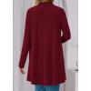 imageBTFBM Long Cardigans for Women Summer Fall Clothes 2025 Lightweight Casual Open Front Shawl Cardigan PocketsBurgundy