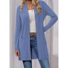 imageBTFBM Long Cardigans for Women Summer Fall Clothes 2025 Lightweight Casual Open Front Shawl Cardigan PocketsGrey Blue