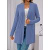 imageBTFBM Long Cardigans for Women Summer Fall Clothes 2025 Lightweight Casual Open Front Shawl Cardigan PocketsGrey Blue
