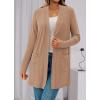 imageBTFBM Long Cardigans for Women Summer Fall Clothes 2025 Lightweight Casual Open Front Shawl Cardigan PocketsKhaki