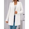 imageBTFBM Long Cardigans for Women Summer Fall Clothes 2025 Lightweight Casual Open Front Shawl Cardigan PocketsWhite
