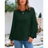 imageBTFBM Sweaters for Women 2025 Early Fall Fashion Crewneck Long Sleeve Ribbed Knit Oversized Pullover Casual Loose TopsDark Green