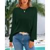 imageBTFBM Sweaters for Women 2025 Early Fall Fashion Crewneck Long Sleeve Ribbed Knit Oversized Pullover Casual Loose TopsDark Green