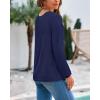 imageBTFBM Sweaters for Women 2025 Early Fall Fashion Crewneck Long Sleeve Ribbed Knit Oversized Pullover Casual Loose TopsNavy Blue