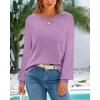 imageBTFBM Sweaters for Women 2025 Early Fall Fashion Crewneck Long Sleeve Ribbed Knit Oversized Pullover Casual Loose TopsPurple
