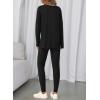 imageBTFBM Two Piece Sets For Women Fall Fashion 2025 Casual Lounge Matching Set Airport Travel Outfit Workout ClothingBlack