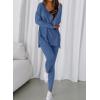 imageBTFBM Two Piece Sets For Women Fall Fashion 2025 Casual Lounge Matching Set Airport Travel Outfit Workout ClothingDusty Blue