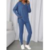 imageBTFBM Two Piece Sets For Women Fall Fashion 2025 Casual Lounge Matching Set Airport Travel Outfit Workout ClothingDusty Blue