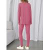 imageBTFBM Two Piece Sets For Women Fall Fashion 2025 Casual Lounge Matching Set Airport Travel Outfit Workout ClothingPink