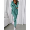 imageBTFBM Two Piece Sets For Women Fall Fashion 2025 Casual Lounge Matching Set Airport Travel Outfit Workout ClothingTurquoise