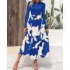 imageBTFBM Womens Floral Maxi Dress Fall 2025 Casual Crewneck Long Sleeve Ruffle Flowy Cocktail Wedding Guest DressesWhite Floral Bright Blue