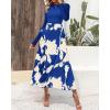 imageBTFBM Womens Floral Maxi Dress Fall 2025 Casual Crewneck Long Sleeve Ruffle Flowy Cocktail Wedding Guest DressesWhite Floral Bright Blue