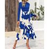 imageBTFBM Womens Floral Maxi Dress Fall 2025 Casual Crewneck Long Sleeve Ruffle Flowy Cocktail Wedding Guest DressesWhite Floral Bright Blue