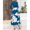 imageBTFBM Womens Floral Maxi Dress Fall 2025 Casual Crewneck Long Sleeve Ruffle Flowy Cocktail Wedding Guest DressesWhite Floral Lake Blue