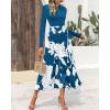 imageBTFBM Womens Floral Maxi Dress Fall 2025 Casual Crewneck Long Sleeve Ruffle Flowy Cocktail Wedding Guest DressesWhite Floral Lake Blue