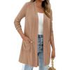 imageBTFBM Long Cardigans for Women Summer Fall Clothes 2025 Lightweight Casual Open Front Shawl Cardigan PocketsKhaki