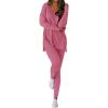 imageBTFBM Two Piece Sets For Women Fall Fashion 2025 Casual Lounge Matching Set Airport Travel Outfit Workout ClothingPink