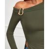 imageBTFBM Off The Shoulder Tops for Women Trendy 2025 Asymmetrical Long Sleeve Fitted Fall Going Out Top Y2K ClothesArmy Green