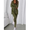 imageBTFBM Two Piece Sets for Women 2025 Casual Lounge Set Matching Oversized Shirts Leggings Workout Airport Travel OutfitsArmy Green