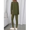 imageBTFBM Two Piece Sets for Women 2025 Casual Lounge Set Matching Oversized Shirts Leggings Workout Airport Travel OutfitsArmy Green