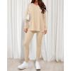 imageBTFBM Two Piece Sets for Women 2025 Casual Lounge Set Matching Oversized Shirts Leggings Workout Airport Travel OutfitsBeige