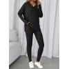 imageBTFBM Two Piece Sets for Women 2025 Casual Lounge Set Matching Oversized Shirts Leggings Workout Airport Travel OutfitsBlack