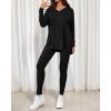 imageBTFBM Two Piece Sets for Women 2025 Casual Lounge Set Matching Oversized Shirts Leggings Workout Airport Travel OutfitsBlack