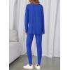 imageBTFBM Two Piece Sets for Women 2025 Casual Lounge Set Matching Oversized Shirts Leggings Workout Airport Travel OutfitsBlue