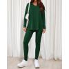 imageBTFBM Two Piece Sets for Women 2025 Casual Lounge Set Matching Oversized Shirts Leggings Workout Airport Travel OutfitsDark Green