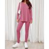 imageBTFBM Two Piece Sets for Women 2025 Casual Lounge Set Matching Oversized Shirts Leggings Workout Airport Travel OutfitsPink
