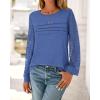 imageBTFBM Womens Long Sleeve Shirts Dressy Lace Fall Tops 2025 Trendy Business Casual TShirts Cute Work Outfits BlousesBlue
