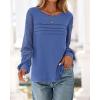 imageBTFBM Womens Long Sleeve Shirts Dressy Lace Fall Tops 2025 Trendy Business Casual TShirts Cute Work Outfits BlousesBlue