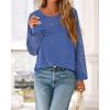 imageBTFBM Womens Long Sleeve Shirts Dressy Lace Fall Tops 2025 Trendy Business Casual TShirts Cute Work Outfits BlousesBlue