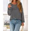 imageBTFBM Womens Long Sleeve Shirts Dressy Lace Fall Tops 2025 Trendy Business Casual TShirts Cute Work Outfits BlousesDark Grey