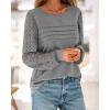 imageBTFBM Womens Long Sleeve Shirts Dressy Lace Fall Tops 2025 Trendy Business Casual TShirts Cute Work Outfits BlousesGrey