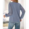imageBTFBM Womens Long Sleeve Shirts Dressy Lace Fall Tops 2025 Trendy Business Casual TShirts Cute Work Outfits BlousesGrey Blue