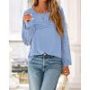 imageBTFBM Womens Long Sleeve Shirts Dressy Lace Fall Tops 2025 Trendy Business Casual TShirts Cute Work Outfits BlousesLight Blue