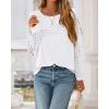 imageBTFBM Womens Long Sleeve Shirts Dressy Lace Fall Tops 2025 Trendy Business Casual TShirts Cute Work Outfits BlousesWhite