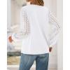 imageBTFBM Womens Long Sleeve Shirts Dressy Lace Fall Tops 2025 Trendy Business Casual TShirts Cute Work Outfits BlousesWhite